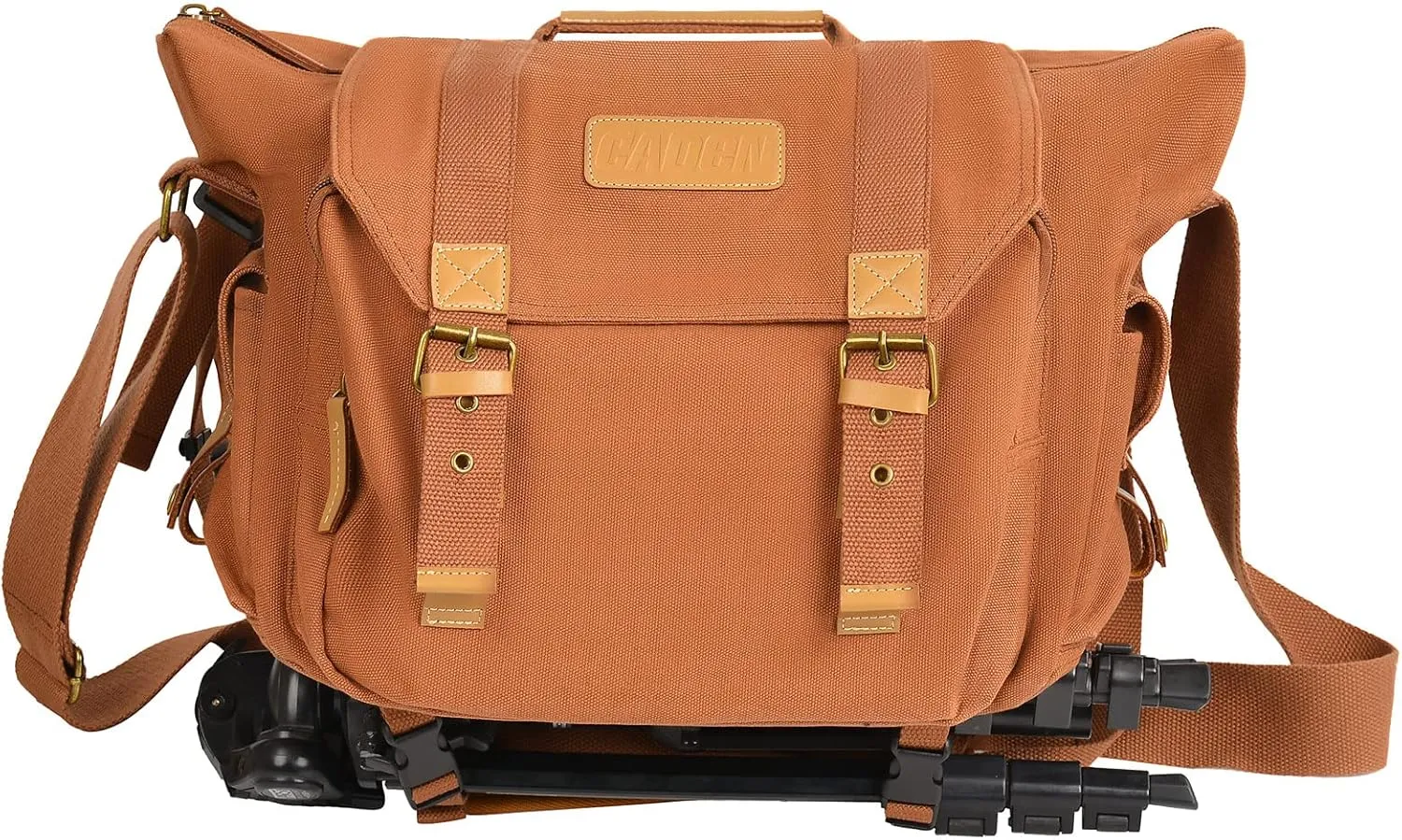 CADeN Camera Bag Case Canvas Compatible for Nikon, Canon, Sony DSLR/SLR Mirrorless Camera with Tripod Holder, Camera Shoulder Messenger Bag for Men/Women (3.0 Coffee)