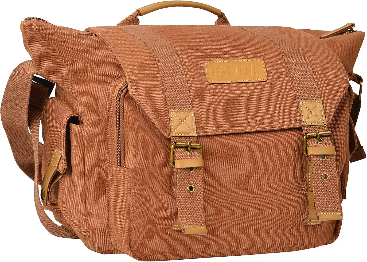 CADeN Camera Bag Case Canvas Compatible for Nikon, Canon, Sony DSLR/SLR Mirrorless Camera with Tripod Holder, Camera Shoulder Messenger Bag for Men/Women (3.0 Coffee)