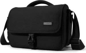 CADeN Camera Bag Case Shoulder Crossbody Bag Compatible for Nikon, Canon, Sony, DSLR SLR Mirrorless Cameras and Lenses (1.0 Black, Large)