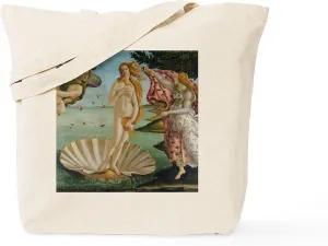 CafePress Birth Of Venus (By Sandro Botiicelli) Tote Bag Reusable Natural Beige Canvas Shopping Bag