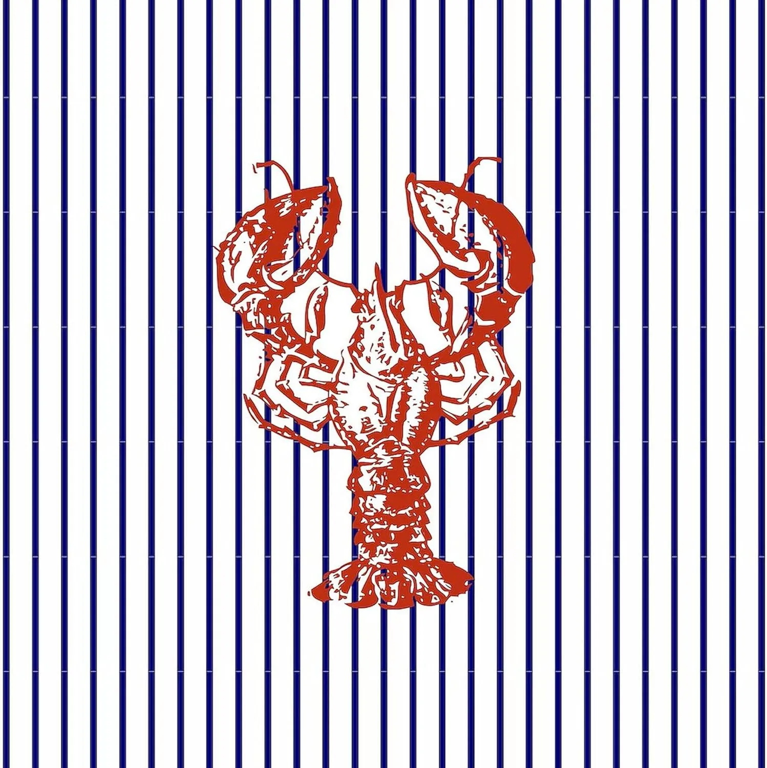 CafePress Blue Nautical Stripes Vintage Lobster Tote Bag Reusable Natural Beige Canvas Shopping Bag
