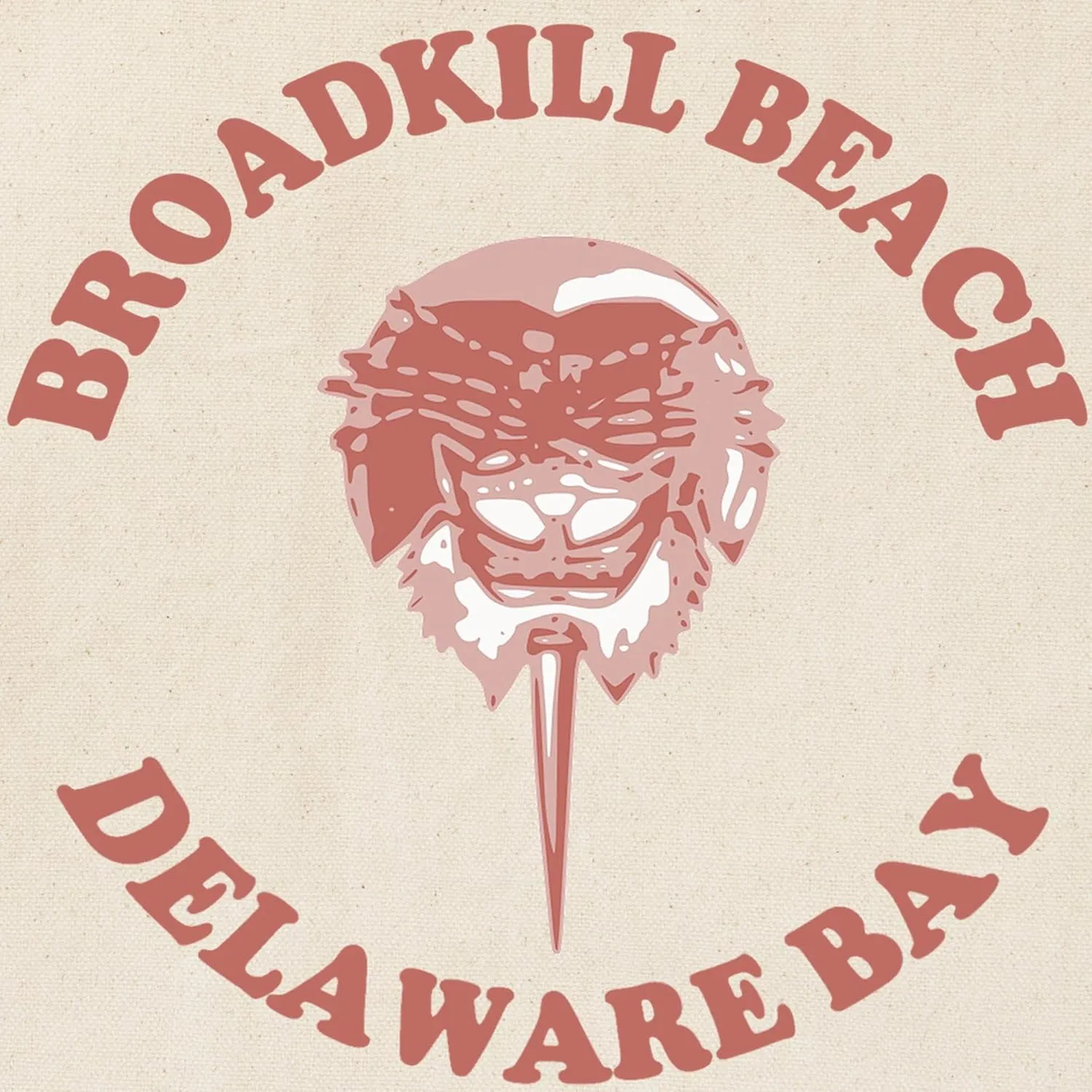 CafePress Broadkill Beach DE Horseshoe Crab Design Tote Ba Reusable Natural Beige Canvas Shopping Bag