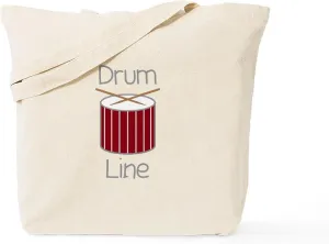 CafePress Drum Line Tote Bag Reusable Natural Beige Canvas Shopping Bag