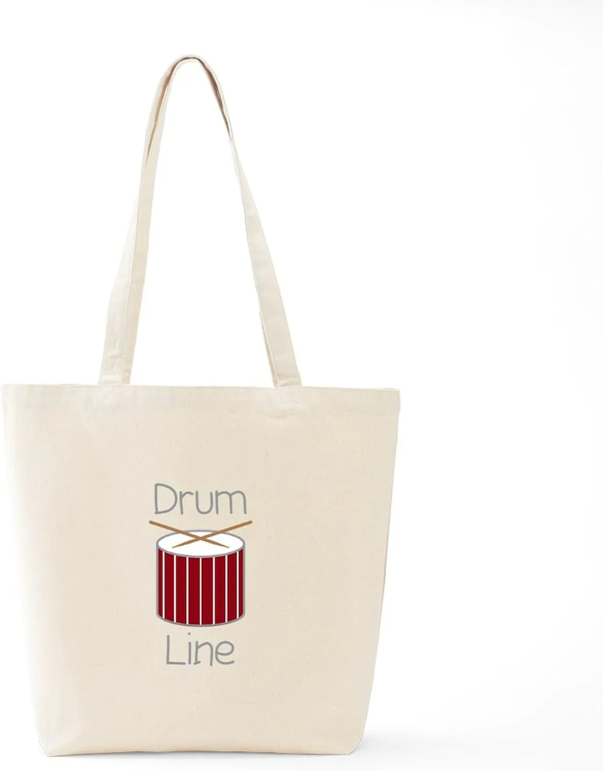 CafePress Drum Line Tote Bag Reusable Natural Beige Canvas Shopping Bag