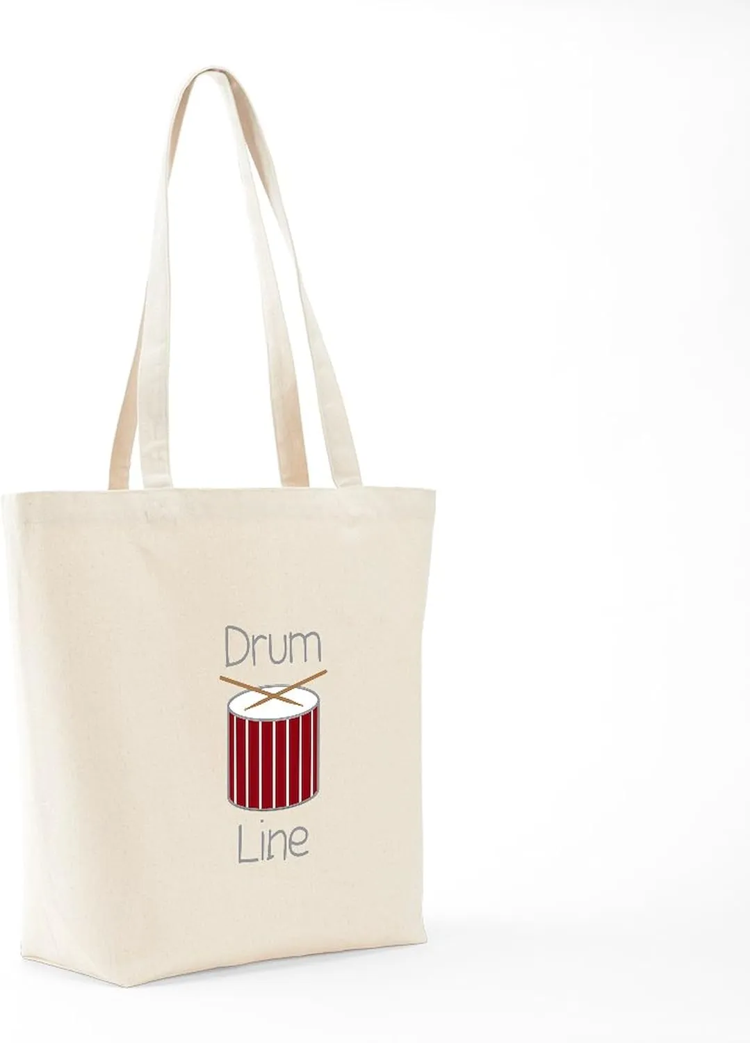 CafePress Drum Line Tote Bag Reusable Natural Beige Canvas Shopping Bag