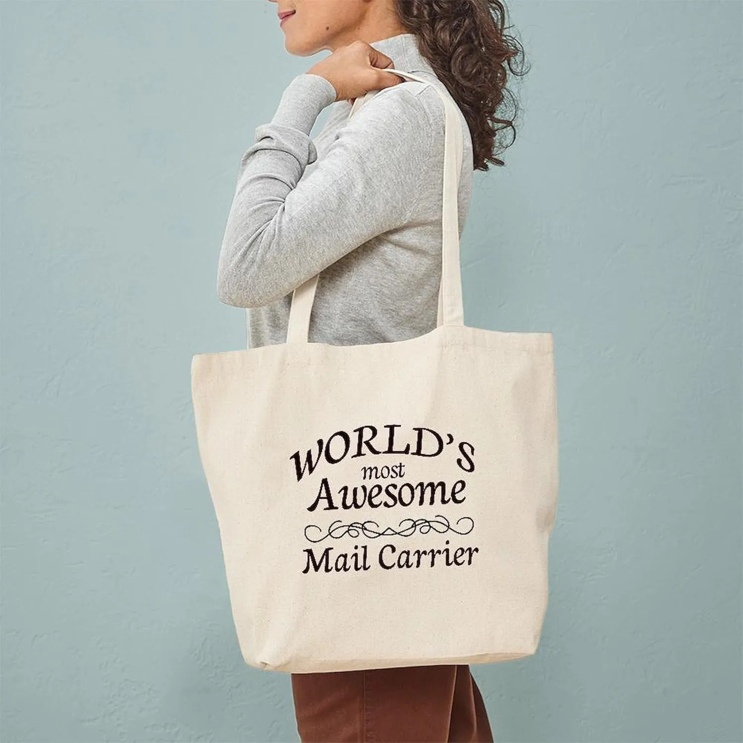 CafePress Mail Carrier Tote Bag Natural Canvas Tote Bag, Reusable Shopping Bag