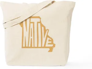 CafePress Missouri Native Tote Bag Reusable Natural Beige Canvas Shopping Bag