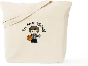 CafePress Never Wrong Tote Bag Reusable Natural Beige Canvas Shopping Bag
