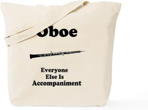 CafePress Oboe Music Joke Tote Bag Reusable Natural Beige Canvas Shopping Bag