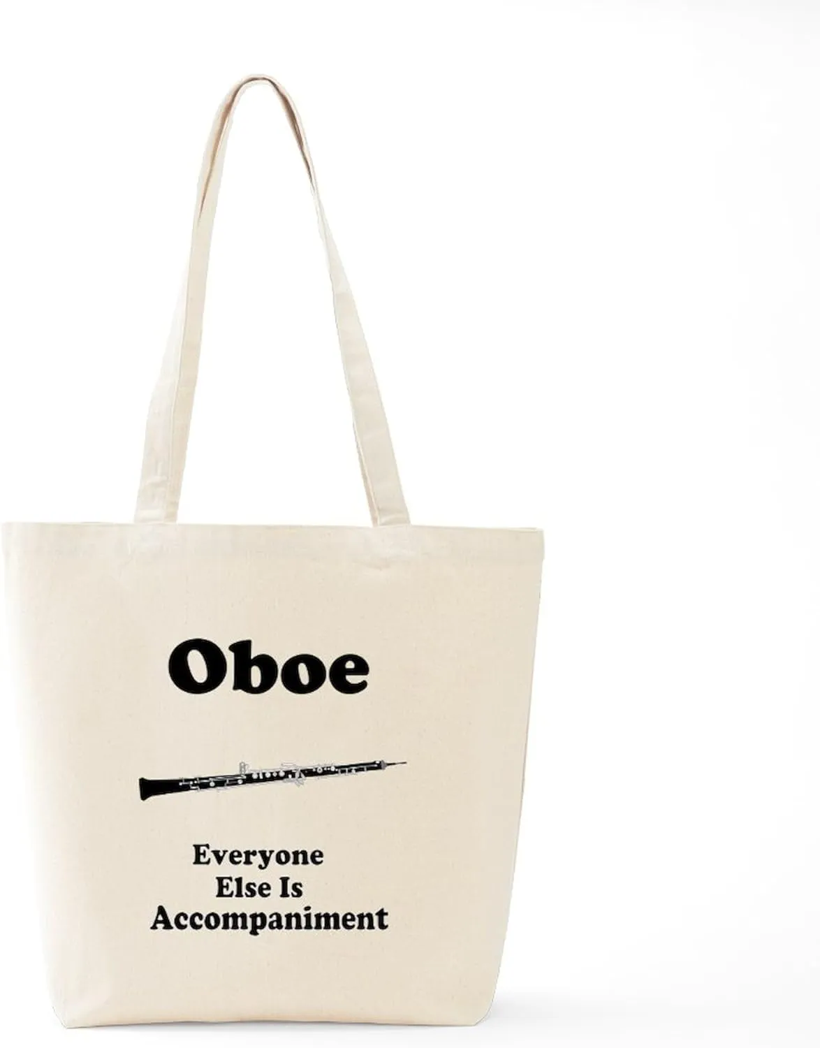 CafePress Oboe Music Joke Tote Bag Reusable Natural Beige Canvas Shopping Bag