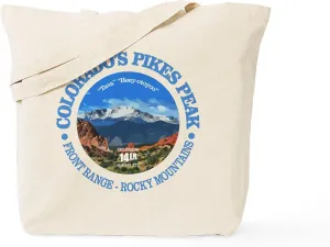 CafePress Pikes Peak Tote Bag Natural Canvas Tote Bag, Reusable Shopping Bag
