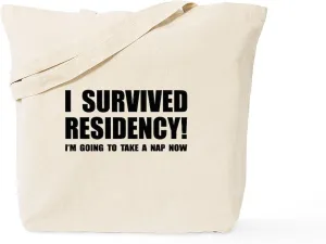 CafePress Residency Survivor Tote Bag Natural Canvas Tote Bag, Reusable Shopping Bag