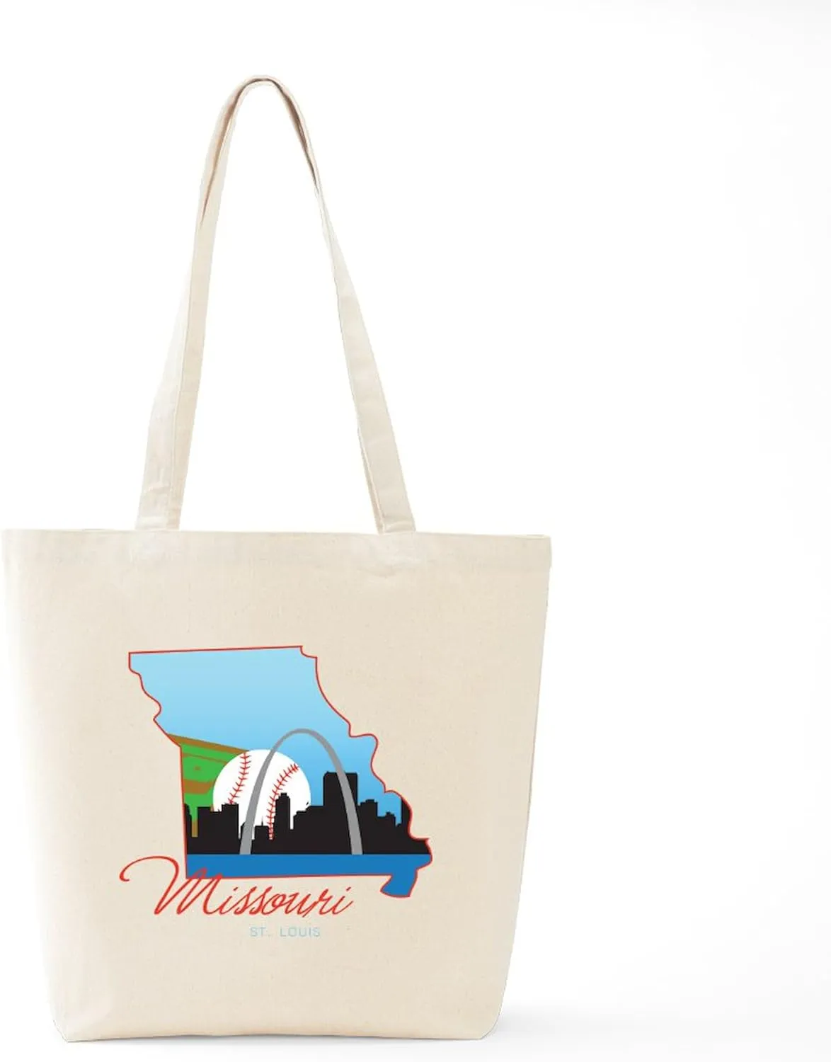 CafePress Saint Louis Missouri Tote Bag Natural Canvas Tote Bag, Reusable Shopping Bag