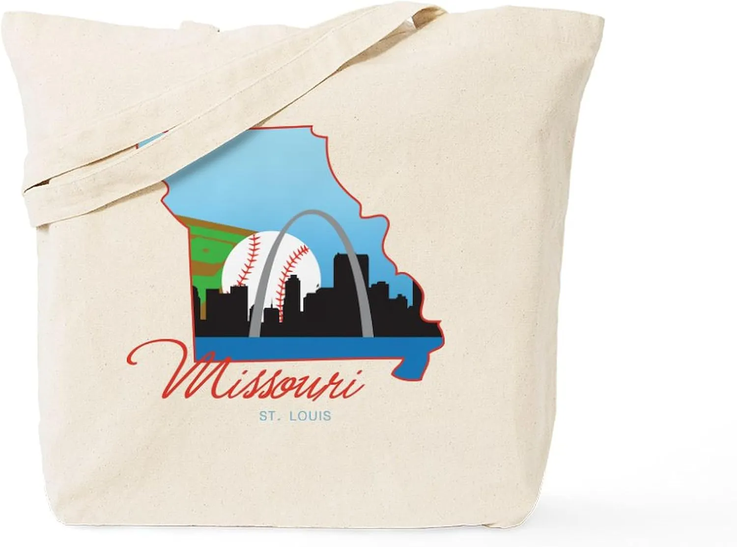 CafePress Saint Louis Missouri Tote Bag Natural Canvas Tote Bag, Reusable Shopping Bag