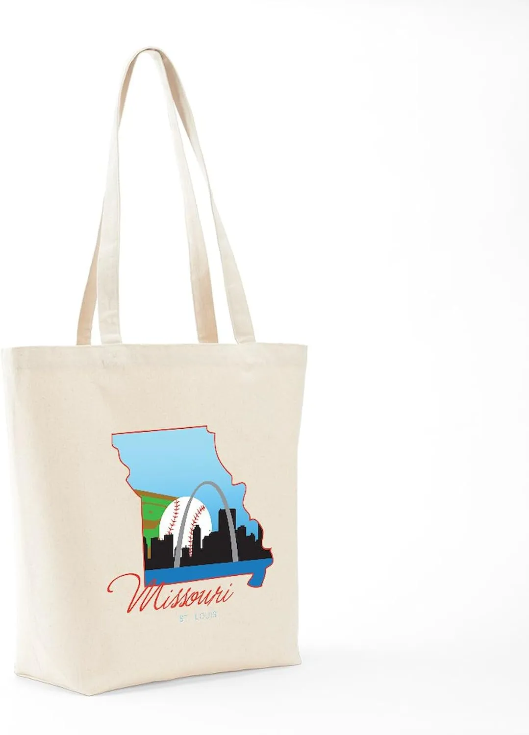 CafePress Saint Louis Missouri Tote Bag Natural Canvas Tote Bag, Reusable Shopping Bag