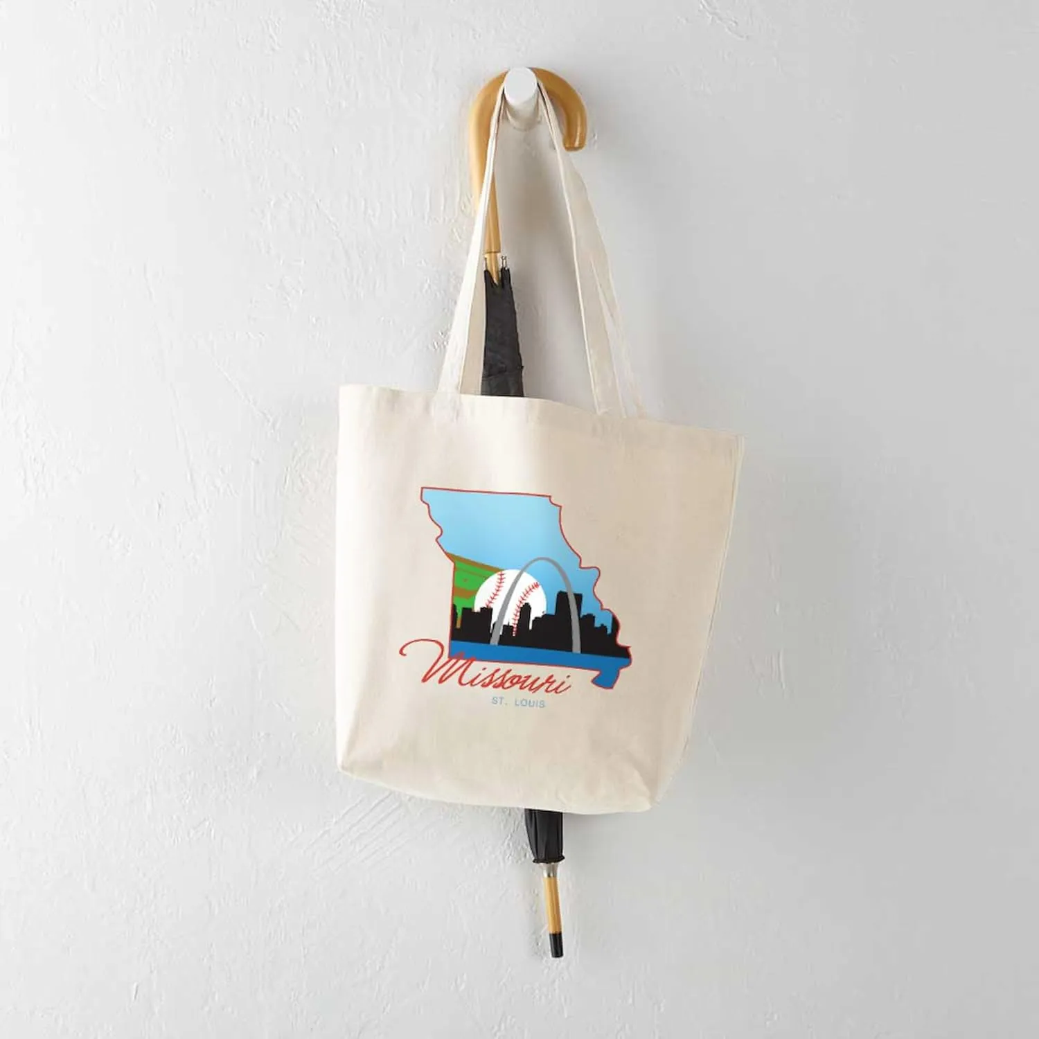CafePress Saint Louis Missouri Tote Bag Natural Canvas Tote Bag, Reusable Shopping Bag