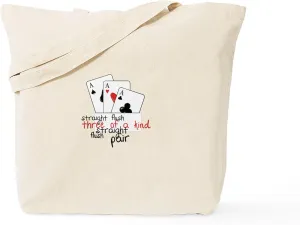 CafePress Straight Flush Tote Bag Reusable Natural Beige Canvas Shopping Bag