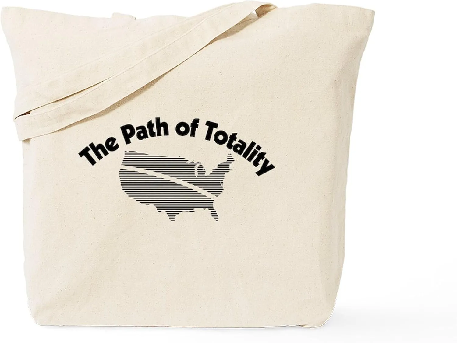 CafePress The Path Of Totality Tote Bag Natural Canvas Tote Bag, Reusable Shopping Bag