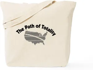 CafePress The Path Of Totality Tote Bag Natural Canvas Tote Bag, Reusable Shopping Bag