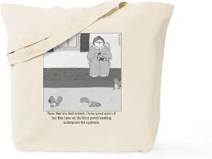 CafePress Underpants For Squirrels Tote Bag Natural Canvas Tote Bag, Reusable Shopping Bag