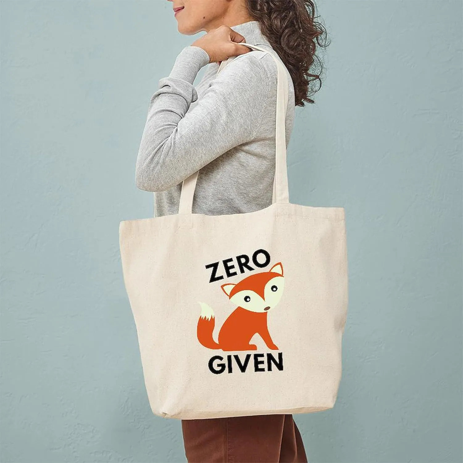 CafePress Zero Fox Given Tote Bag Natural Canvas Tote Bag, Reusable Shopping Bag