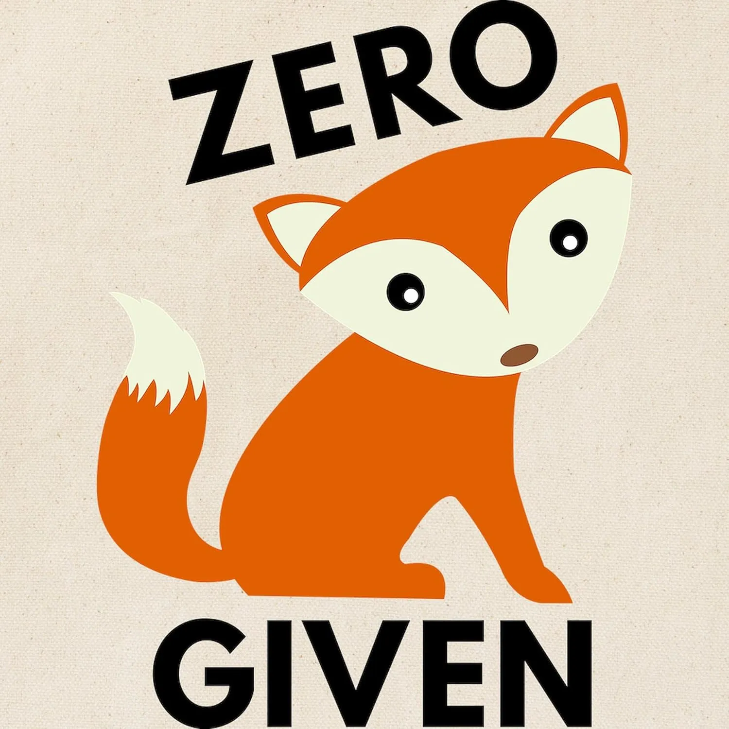 CafePress Zero Fox Given Tote Bag Natural Canvas Tote Bag, Reusable Shopping Bag