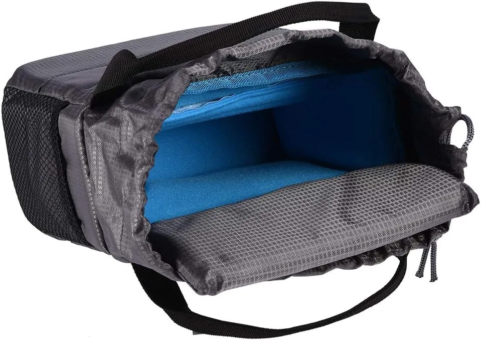 Camera Bag, Camera Insert Bag, Shockproof Camera Hand Bag, with Convenient Drawstring and Removable Padded(Grey)
