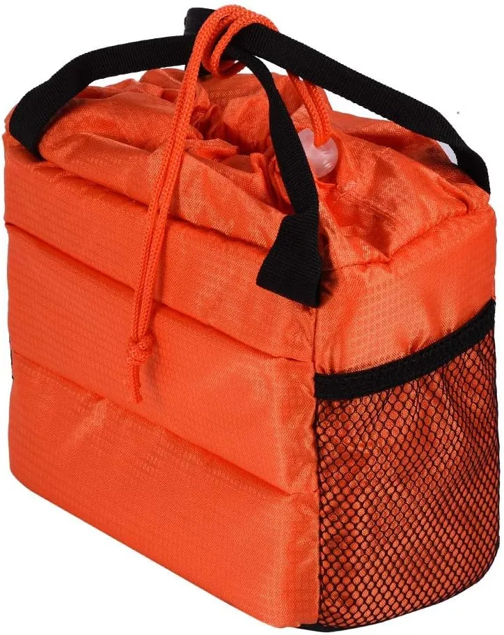 Camera Bag, Waterproof Camera Insert Bag, Shockproof Camera Hand Bag, with Convenient Drawstring and Removable Padded(Orange)
