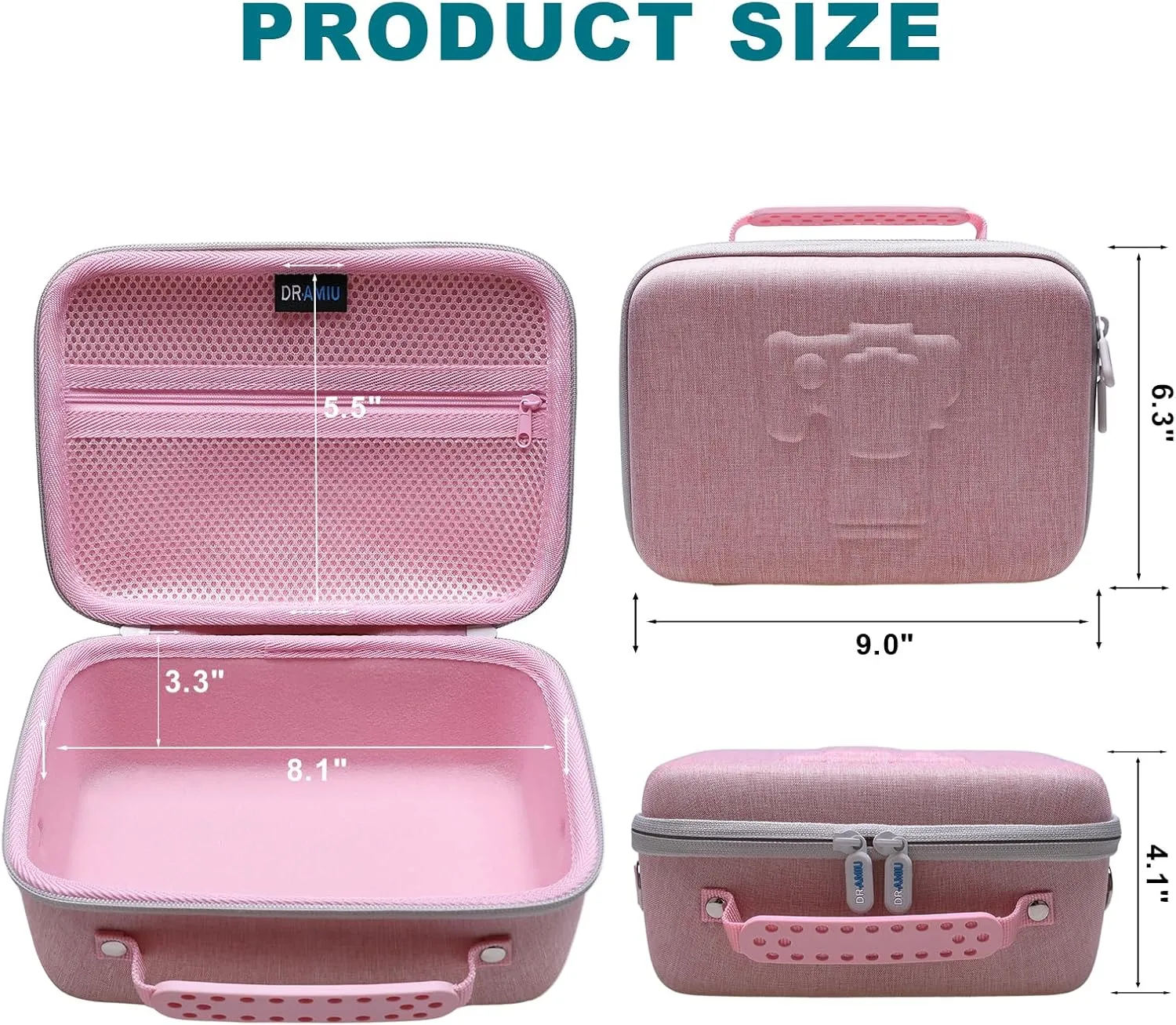 Camera Case Compatible with Canon EOS Rebel T7, R100, R50, R6 Mark II, R8, R5, R7, 90D, 5D Mark IV, Sony, Nikon Cameras, Lens, Tripod, with Shoulder Strap and 4 Pcs of Dividers, Travel Pink Camera Bag