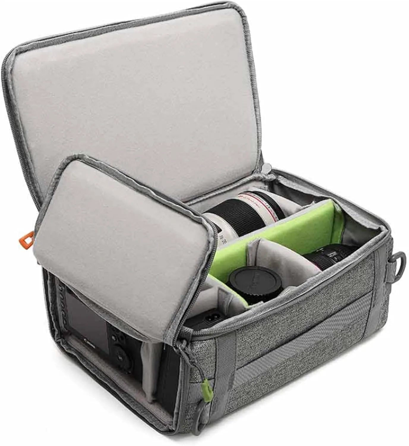 Camera Insert Bag,Shockproof &Pressure-proof Dual Opening Padded Camera Lens Cube Case Backpack,Digital DSLR SLR Mirrorless Cameras Storage,Suitable for mountaineering bags over 20 liters(M)