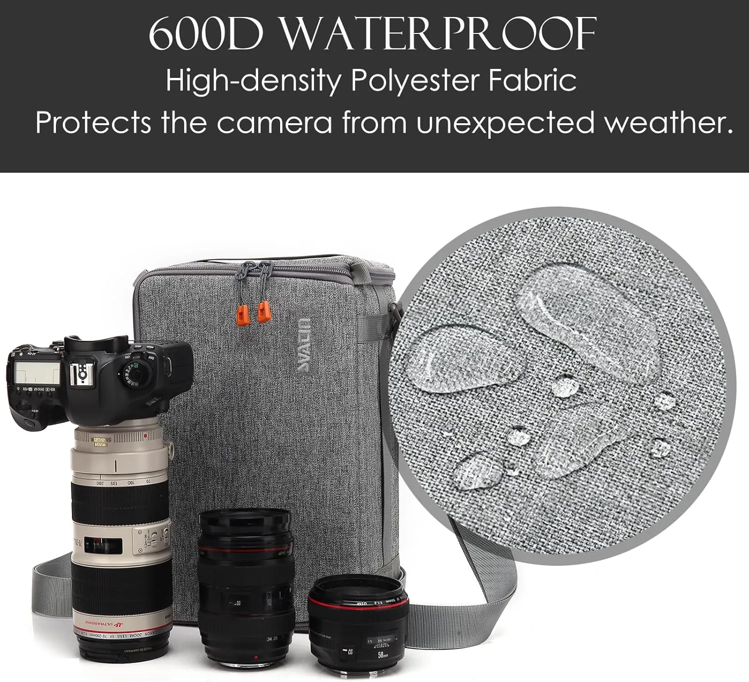 Camera Insert Bag,Shockproof &Pressure-proof Dual Opening Padded Camera Lens Cube Case Backpack,Digital DSLR SLR Mirrorless Cameras Storage,Suitable for mountaineering bags over 20 liters(M)