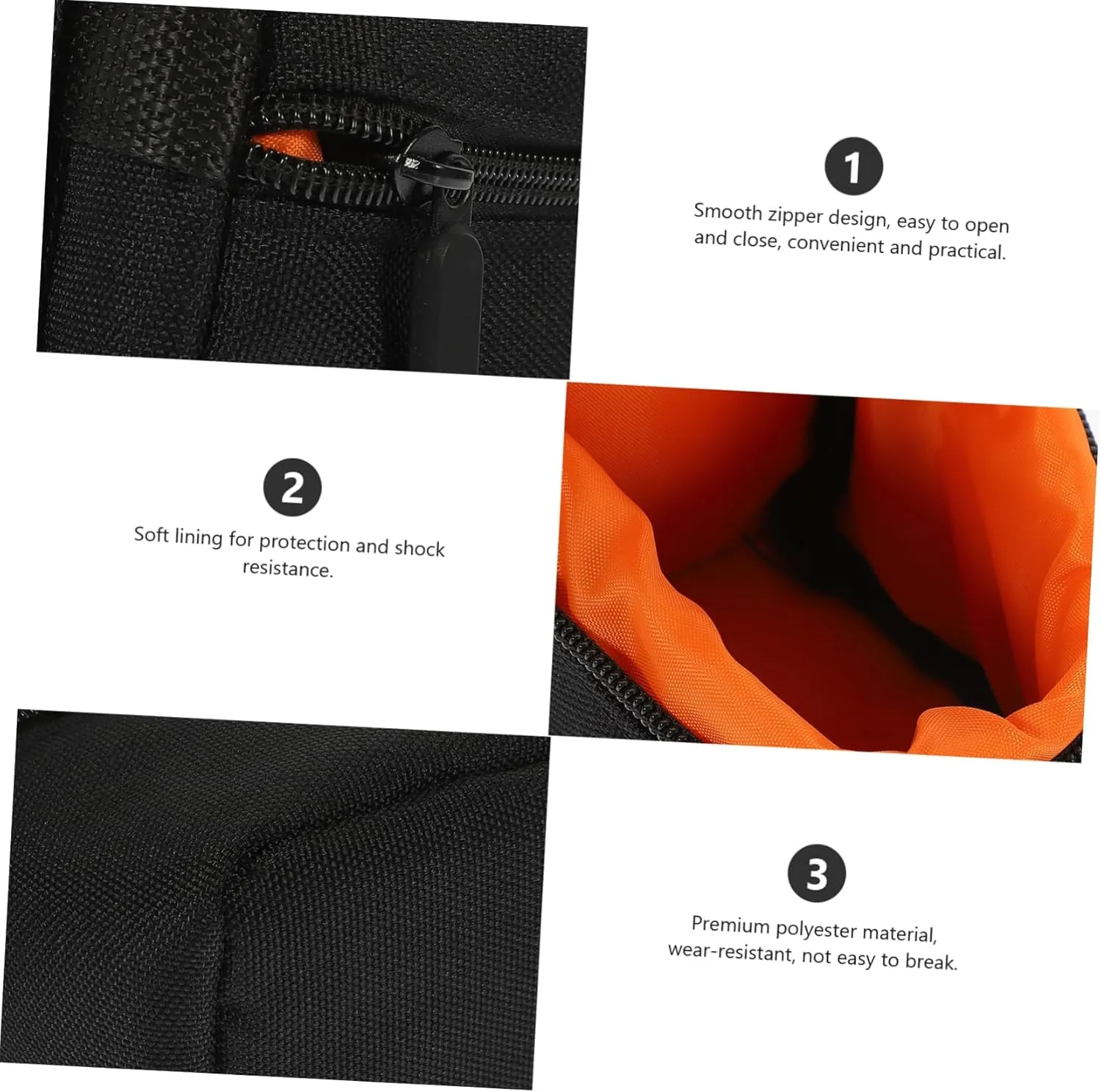 Camera Lens Bag Portable Shockproof Pouch for Outdoor Travel Lightweight Compact Design Protects and Accidental Impact for Daily Storage of Camera Lenses