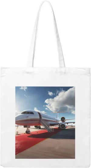 Canvas Aesthetic Tote Bag for Women Handbag Red Carpet Airplane Reusable Grocery Bags with Handles
