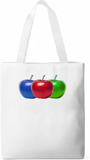 Canvas Bag Colorful Fruits Realism Canvas Grocery Bag with Long Shoulder Strap Foldable, Washable Shopping Bags Reusable White Shoulder Bag for Women 14x16 inch