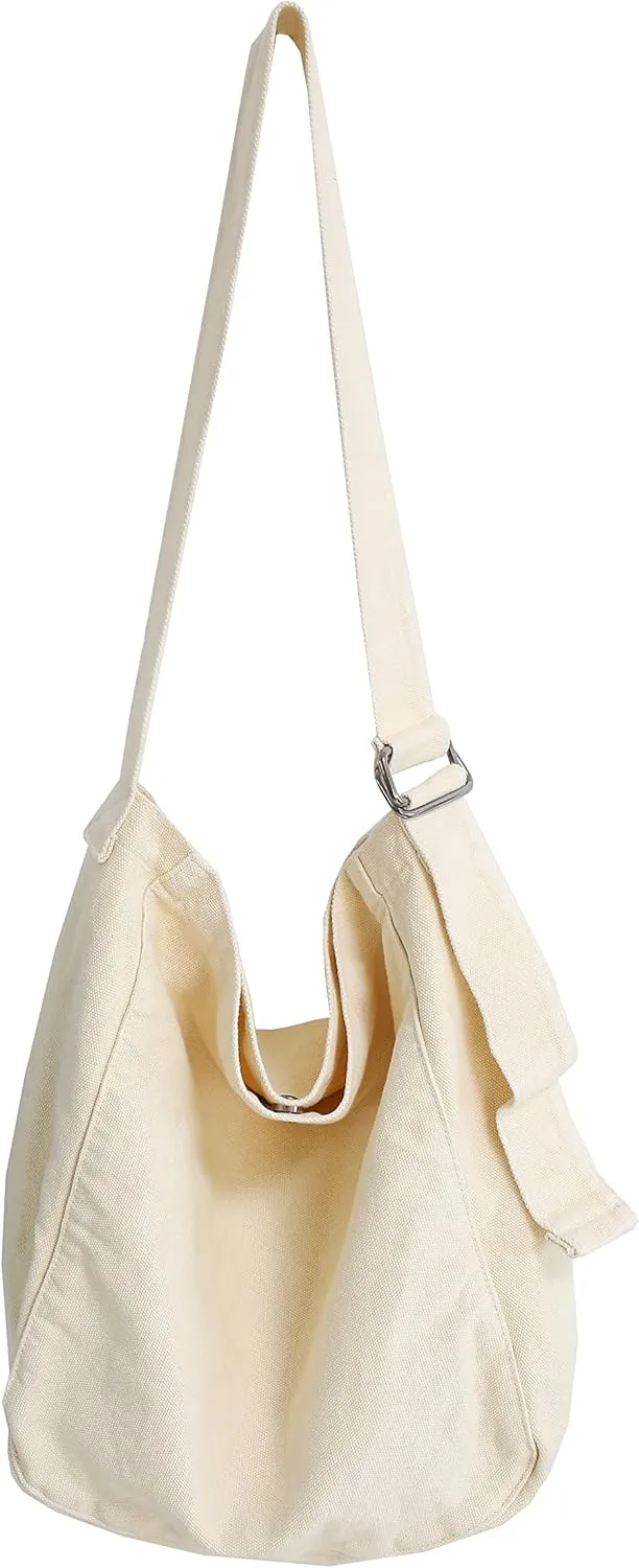 Canvas Hobo Crossbody Bags - Men's & Women's Casual Shoulder Tote and Messenger Cross Body Bags