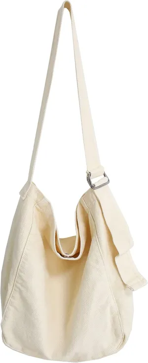Canvas Hobo Crossbody Bags - Men's & Women's Casual Shoulder Tote and Messenger Cross Body Bags