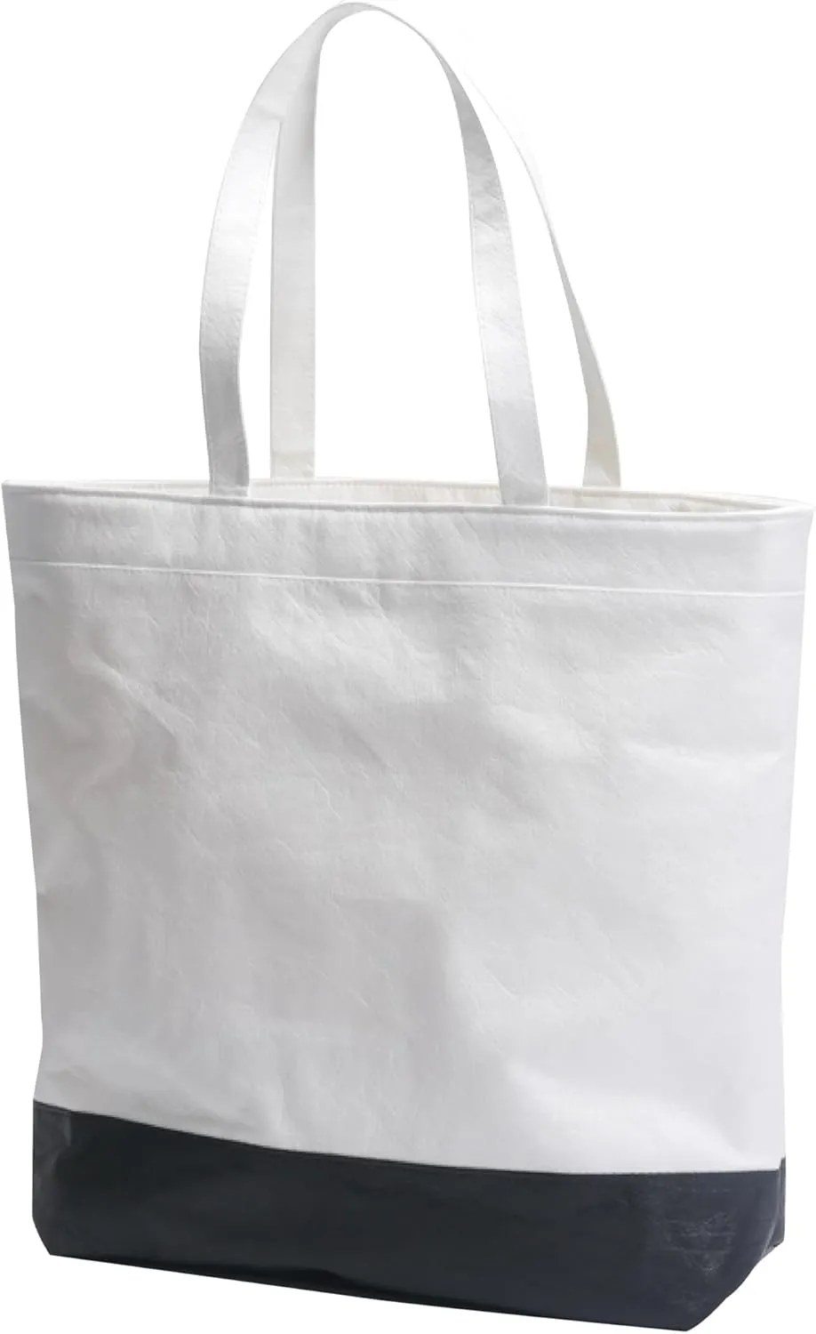 Canvas lining Tyvek Tote Bag for Women Mother DAY Reusable Grocery Shopping Bag,Top Zipper Closure, Blank