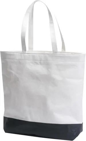 Canvas lining Tyvek Tote Bag for Women Mother DAY Reusable Grocery Shopping Bag,Top Zipper Closure, Blank