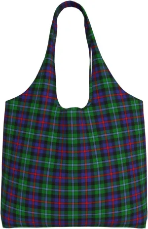 Canvas Shoulder Tote Bags For Women And Men, Reusable Grocery Bags, Large Capacity Carmichael Modern Tartan Printed