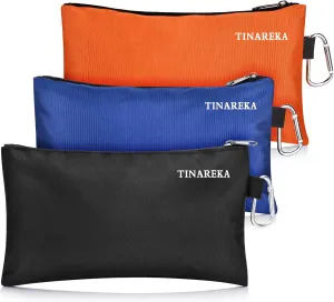 Canvas Tool Pouch - 3 Pack Heavy Duty Multipurpose Pouches with Zipper, Water Resistant Utility Tools Organizer