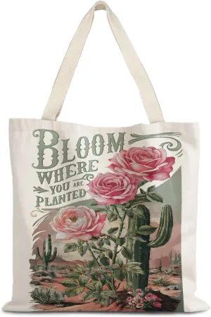 Canvas Tote - Aesthetic, Boho, Vintage Reusable Grocery Bag