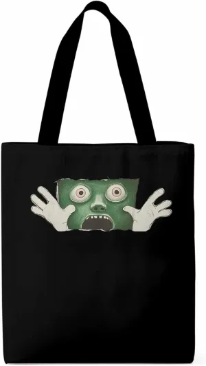 Canvas Tote Bag, Cartoon Feats Eyes Print Aesthetic Canvas Tote Handbags for Women Shoulder Bag,