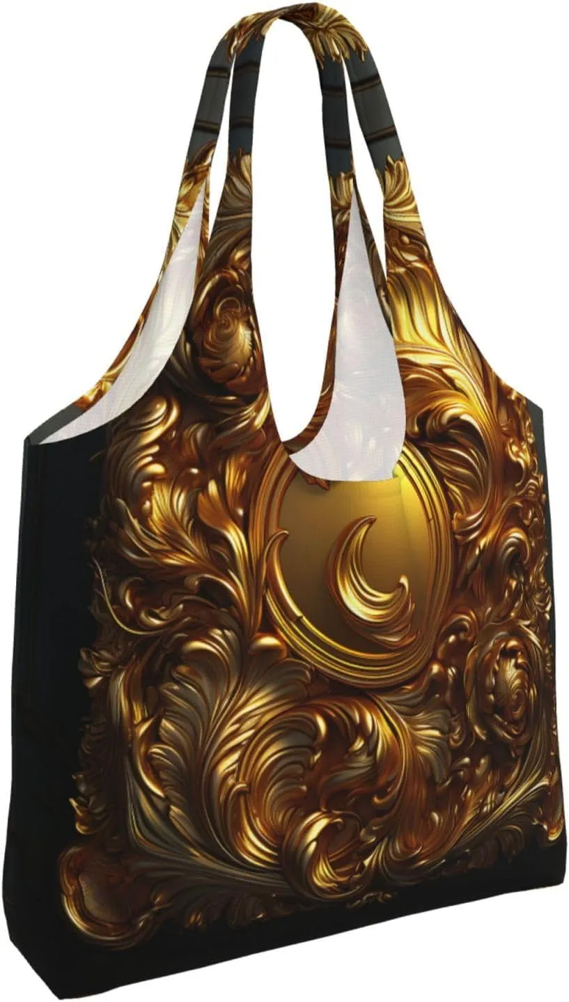 Canvas Tote Bag Lightweight Reusable Grocery Shopping Bag Bright Bunnies and Flowers Handbag for Women Men