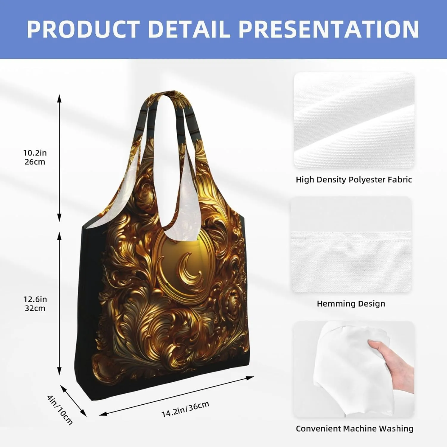 Canvas Tote Bag Lightweight Reusable Grocery Shopping Bag Bright Bunnies and Flowers Handbag for Women Men