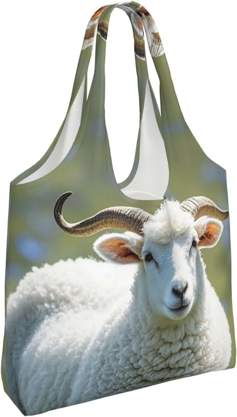 Canvas Tote Bag Lightweight Reusable Grocery Shopping Bag Sloth Sunflower Handbag for Women Men
