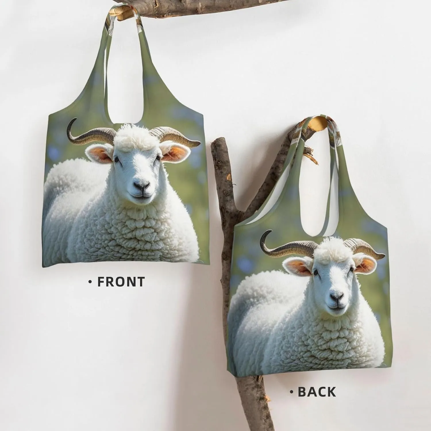 Canvas Tote Bag Lightweight Reusable Grocery Shopping Bag Sloth Sunflower Handbag for Women Men