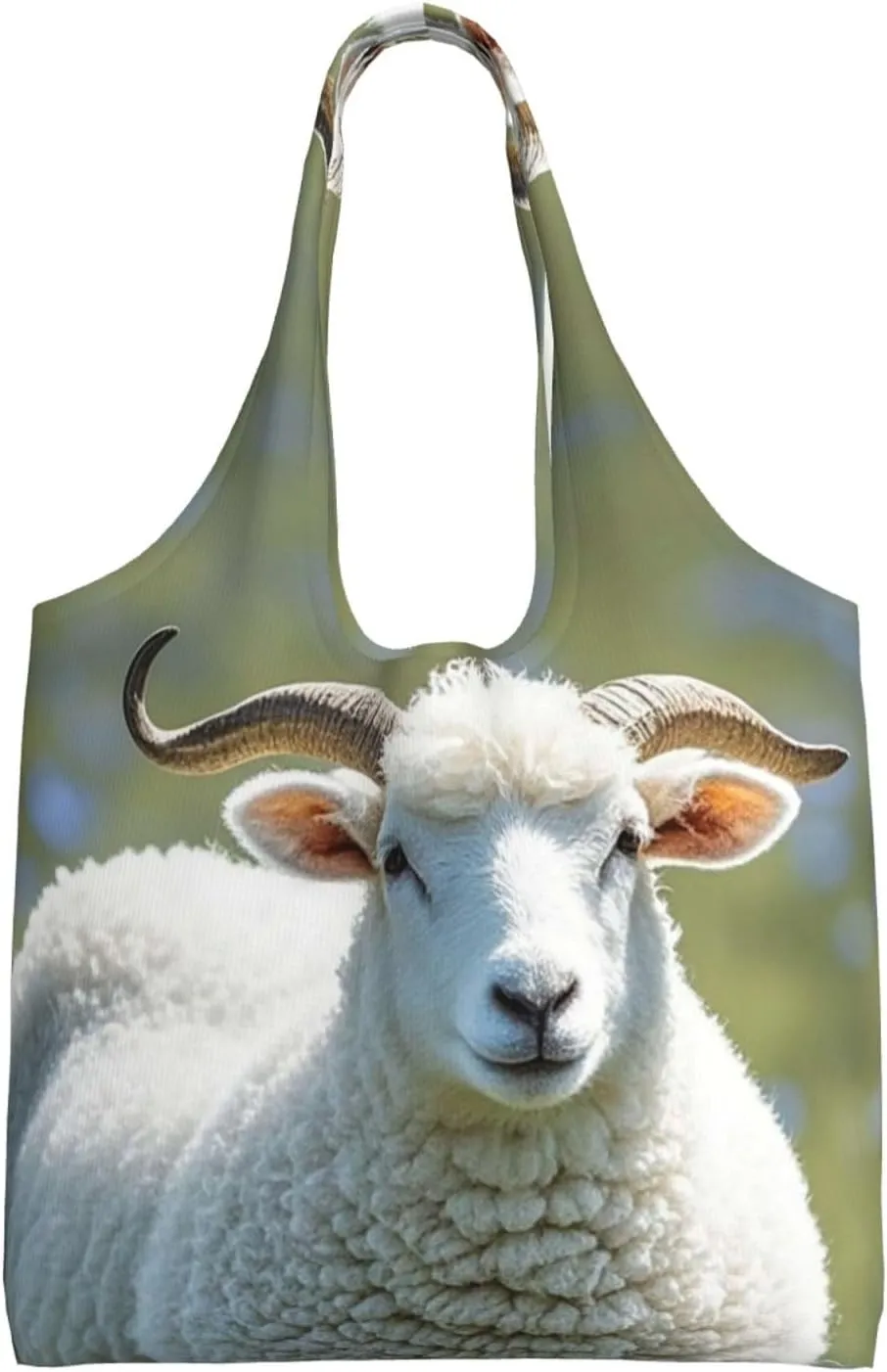 Canvas Tote Bag Lightweight Reusable Grocery Shopping Bag Sloth Sunflower Handbag for Women Men