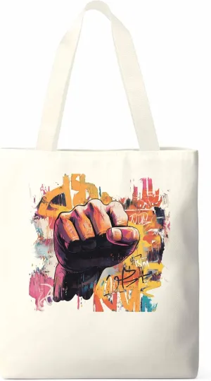 Canvas Tote Bag, Vintage Hands Graffiti patterned Canvas Tote Handbags for Women Shoulder Bag,