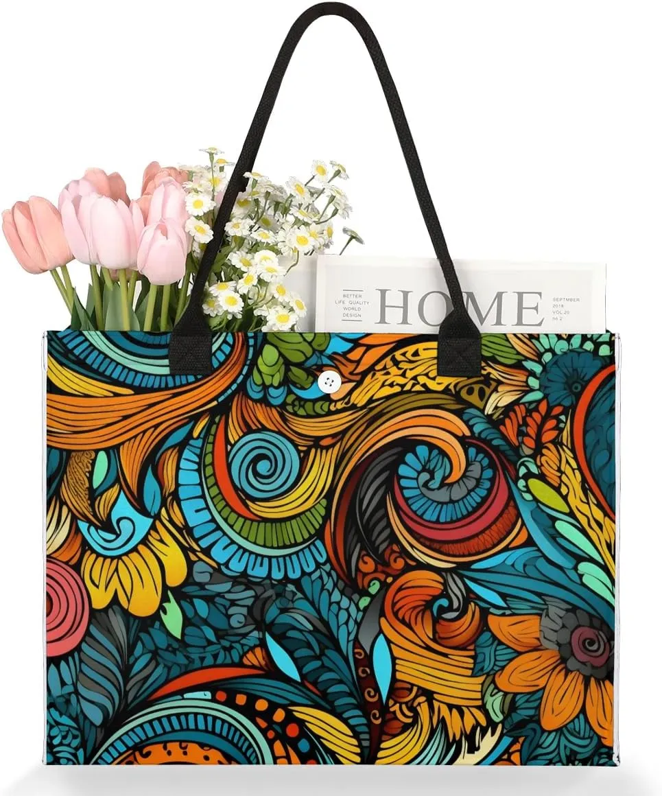 Canvas Tote Bags, Reusable Canvas Bags Use For Grocery Bags, Shopping Bags, Work, Daily Use