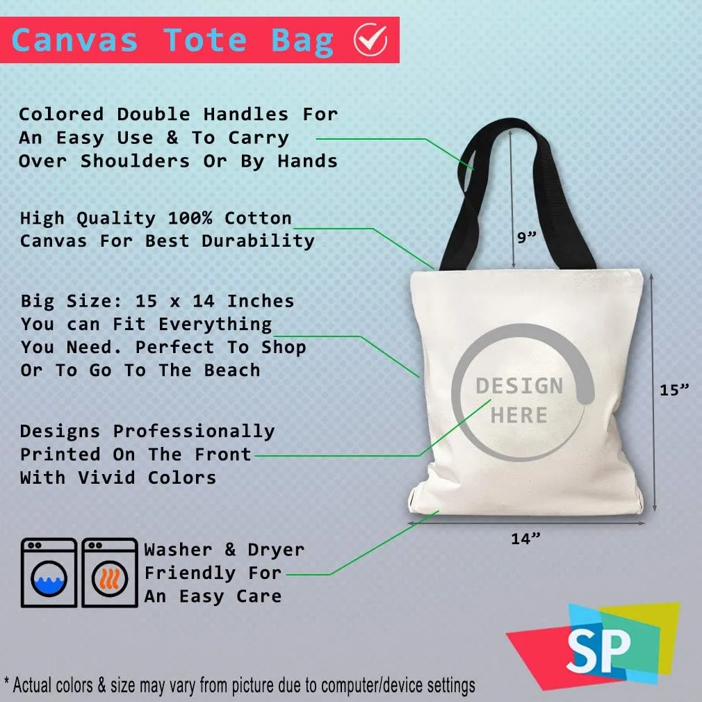 Canvas Tote Reusable Shopping Bag Dinosaurs Didn'T Read & Now They'Re Extinct Back to School Fun